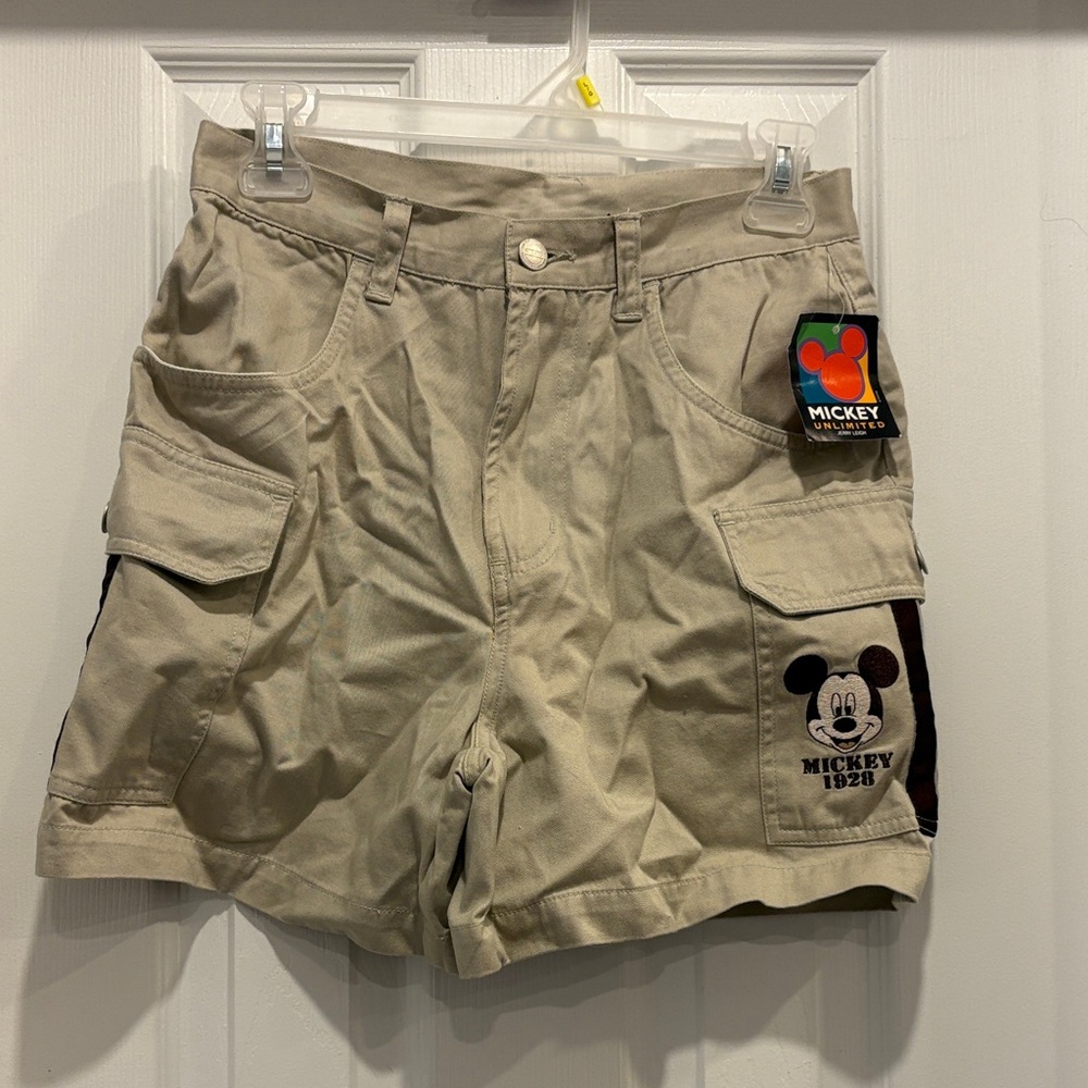 Mickey Women's Tan Cargo Shorts